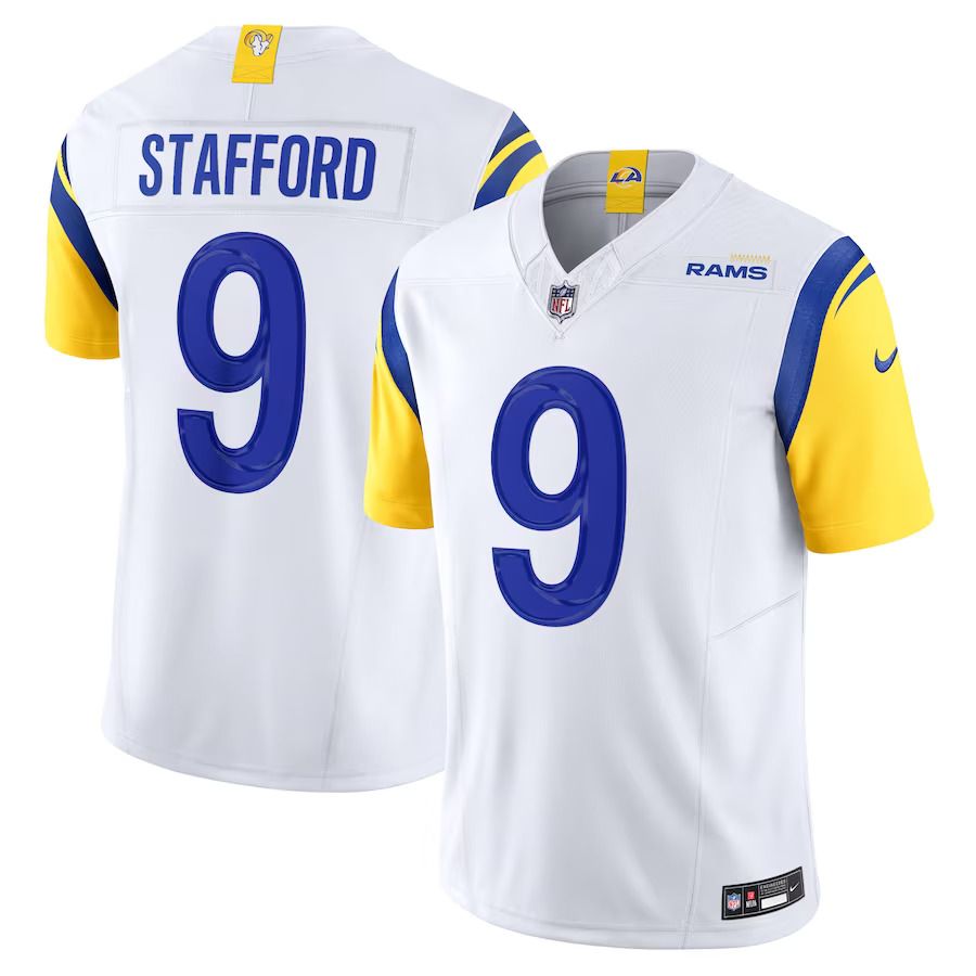 Men Los Angeles Rams 9 Matthew Stafford Nike White Vapor F.U.S.E. Limited NFL Jersey